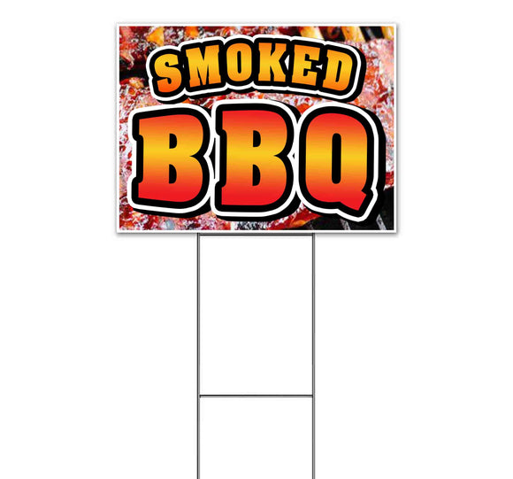 Smoked BBQ Yard Sign