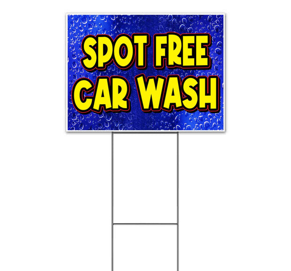 Spot Free Car Wash Yard Sign