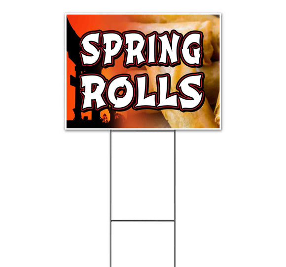 Spring Rolls Yard Sign