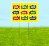 Tacos Tortas Burritos Empanadas Yard Sign