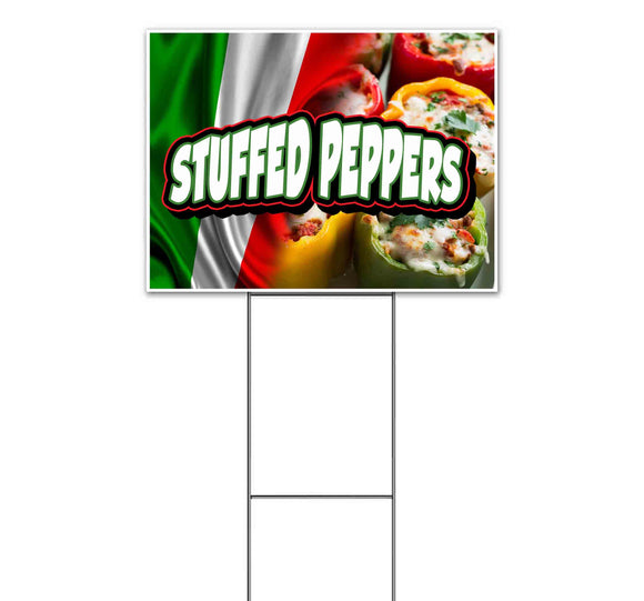 Stuffed Peppers Yard Sign