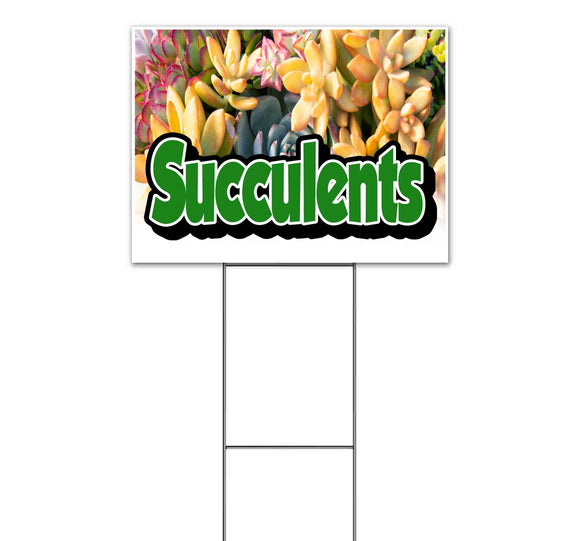 Succulents Yard Sign