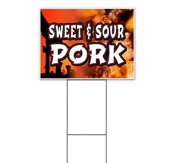 Sweet and Sour Pork Yard Sign