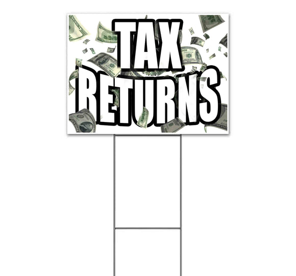 Tax Returns Yard Sign