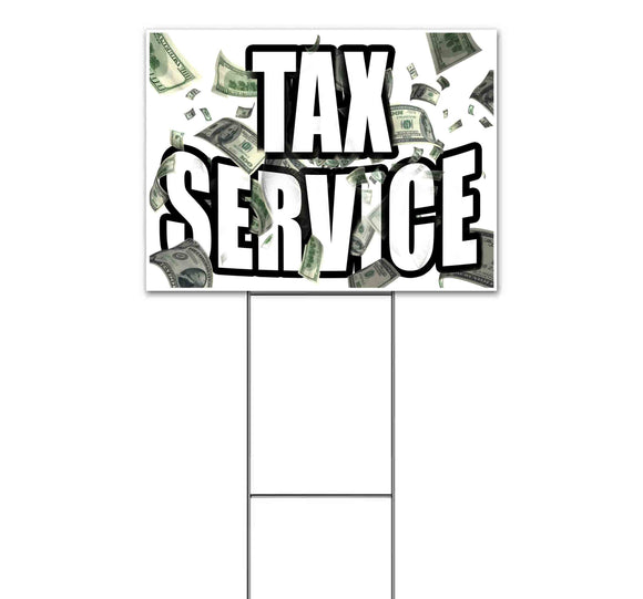 Tax Service Yard Sign