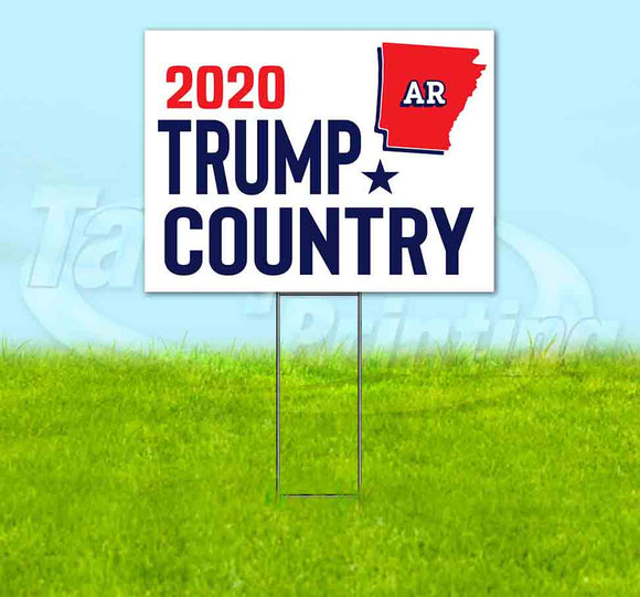 Arkansas For Trump Flag Yard Sign