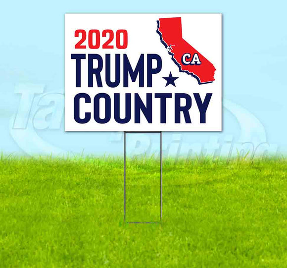 California For Trump Flag Yard Sign