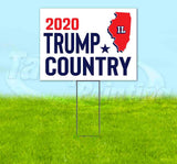 Illinois For Trump Flag Yard Sign