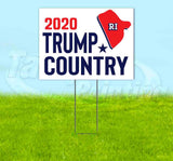Rhode Island For Trump Flag Yard Sign