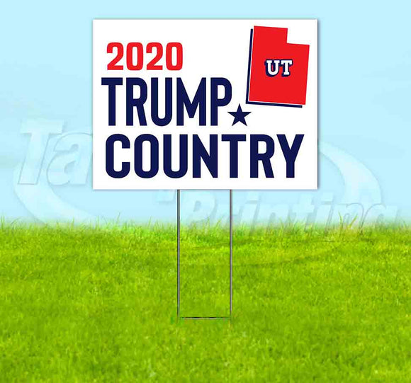 Utah For Trump Flag Yard Sign