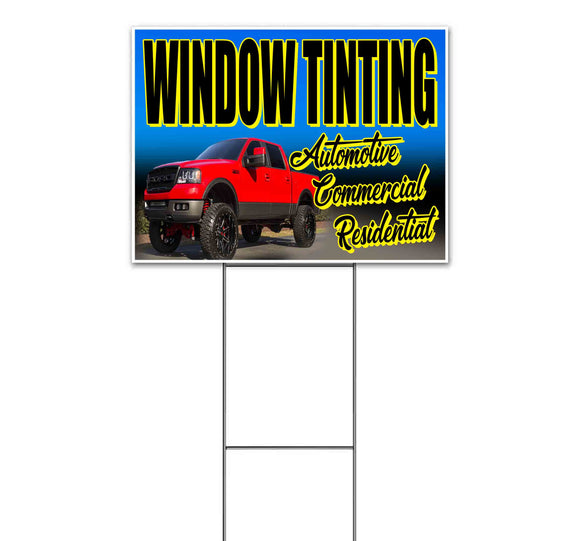 Window Tinting Yard Sign