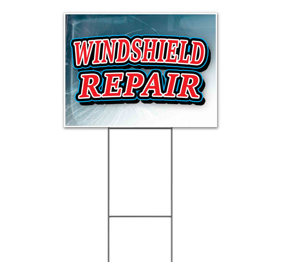 Windshield Repair Yard Sign
