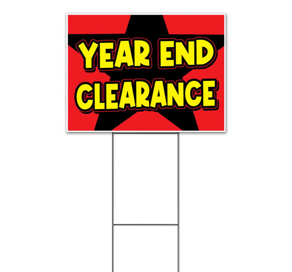Year End Clearance Yard Sign