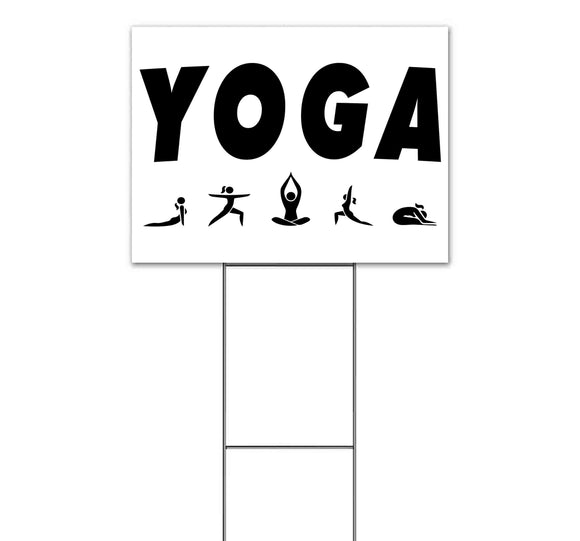 Yoga Yard Sign