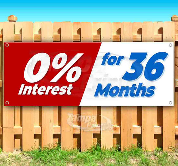 0% Interest For 36 Months Banner