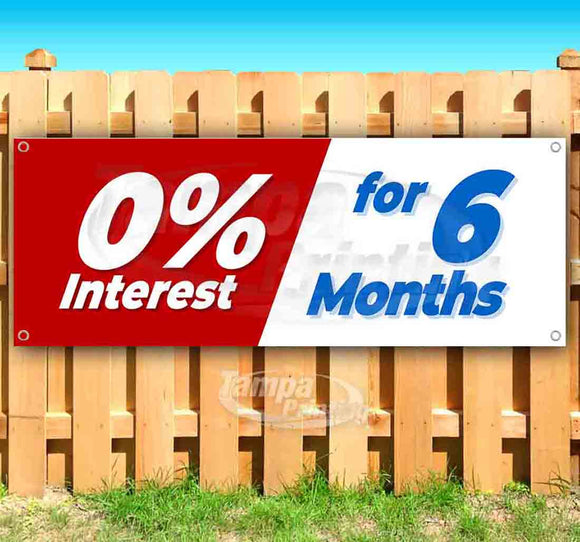 0% Interest For 6 Months Banner