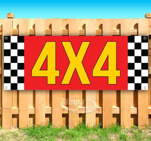 4x4 Checkered Banner