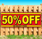 50% Off On Select Items Banner