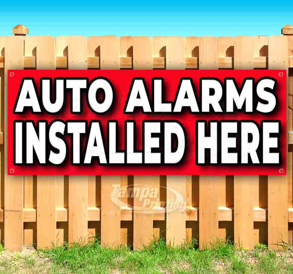 Auto Alarms Installed Here Banner