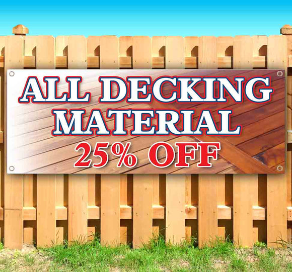 Decking Material 25% Off Banner