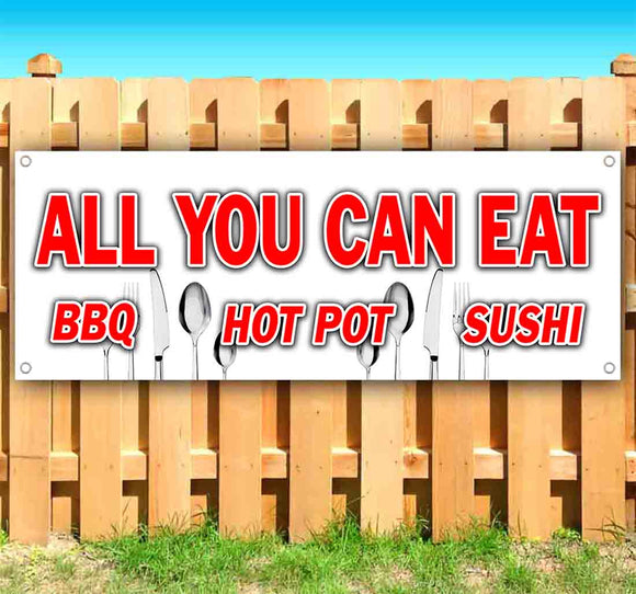 All You Can Eat Buffet BBQ Hot Pot Sushi Banner