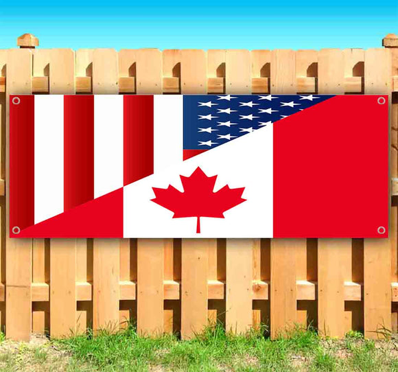 American Canada Flag Banner