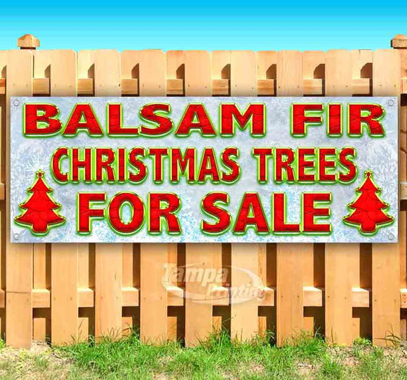 Balsam Fir Christmas Trees For Sale Banner