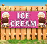 Ice Cream Pink Sticks Banner