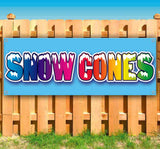 Rainbow Snow Cones Banner