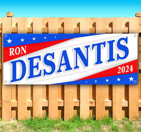 Ron DeSantis for President 2024 Slant Stars Banner