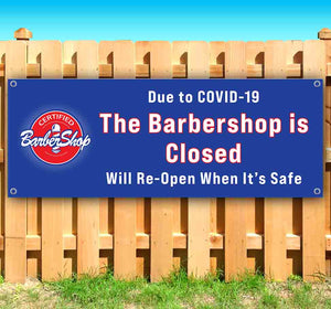 Barbershop Is Closed Banner