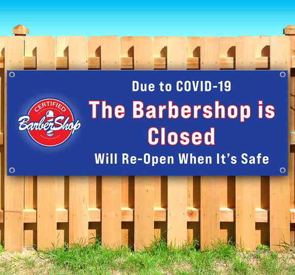 Barbershop Is Closed Banner