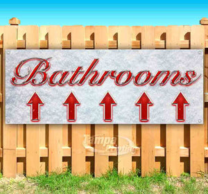 Bathrooms Up Arrow Banner