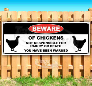 Beware Of Chickens Banner