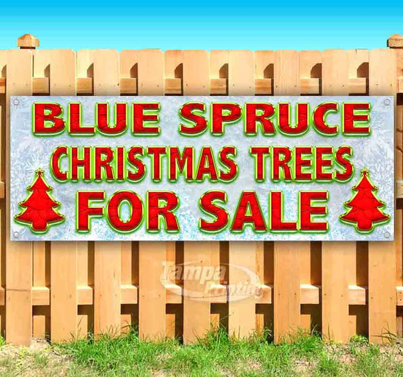Blue Spruce Christmas Trees For Sale Banner