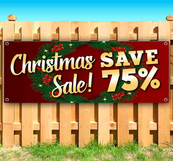 Christmas Sale Save 75% Banner