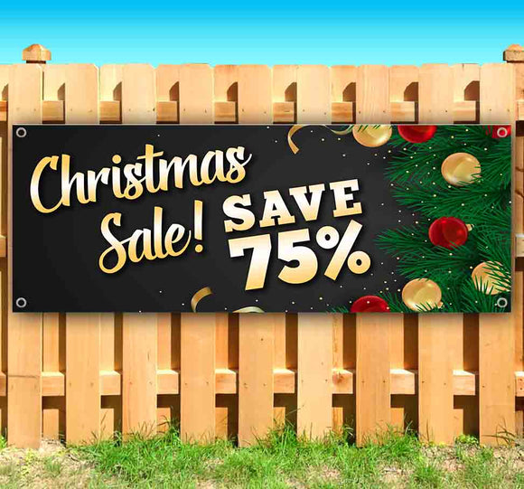 Christmas Sale Save 75% Banner