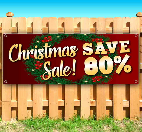 Christmas Sale Save 80% Banner