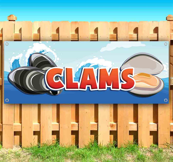 Clams With Waves Banner
