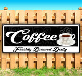 Coffee Freshly Brewed Daily Banner
