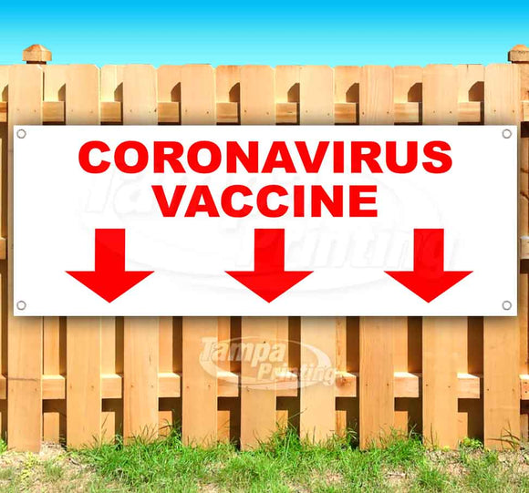 Corona Vaccine Down Arrow Banner