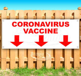 Corona Vaccine Down Arrow Banner