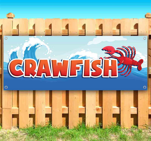 Crawfish with Waves Banner
