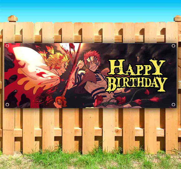 Demon Anime Happy Bday Banner