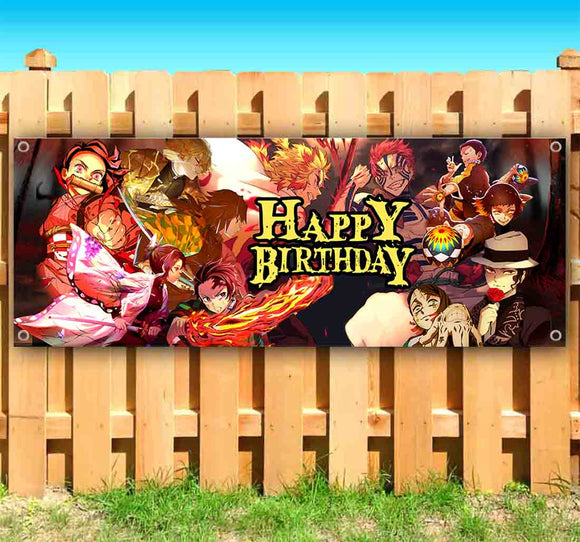 Demon Anime Happy Bday Banner