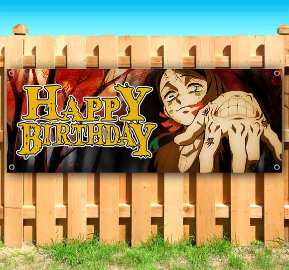 Demon Anime Happy Birthday Banner