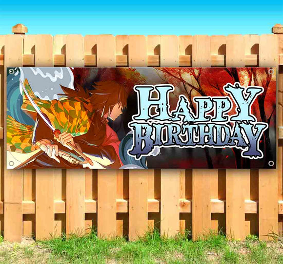 Demon Anime Happy Birthday Banner