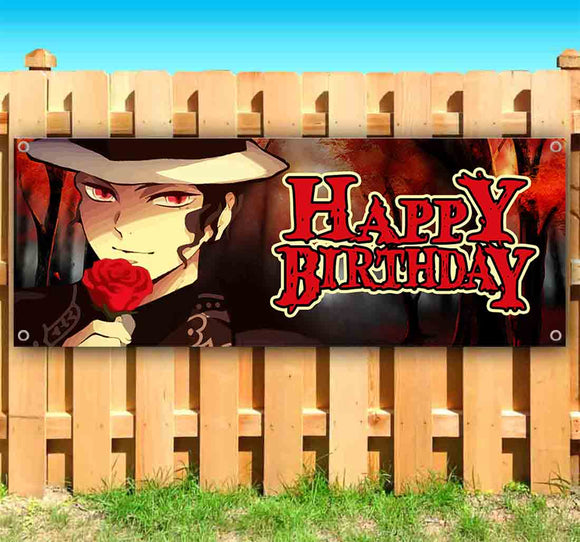 Demon Anime Happy Birthday Banner