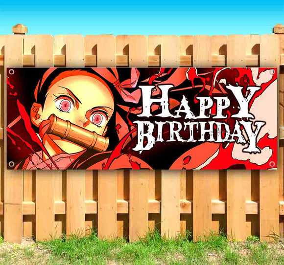 Demon Anime Happy Bday Banner