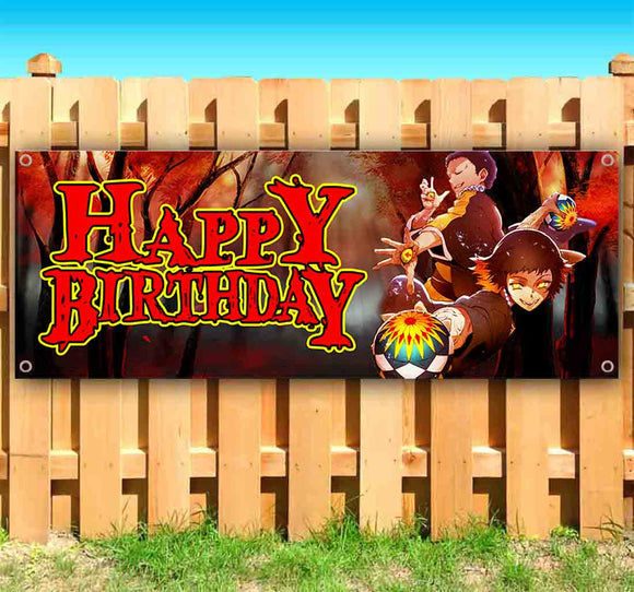 Demon Anime Happy Birthday Banner